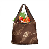 Aloha Hawaii Floral Tapa Grocery Bag Patchwork Mocha - Polynesian Pride