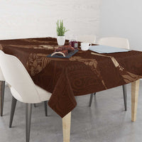 Aloha Hawaii Floral Tapa Tablecloth Patchwork Mocha - Polynesian Pride