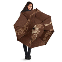 Aloha Hawaii Floral Tapa Umbrella Patchwork Mocha - Polynesian Pride