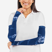 Aloha Hawaii Floral Tapa Arm Sleeves Patchwork Navy - Polynesian Pride