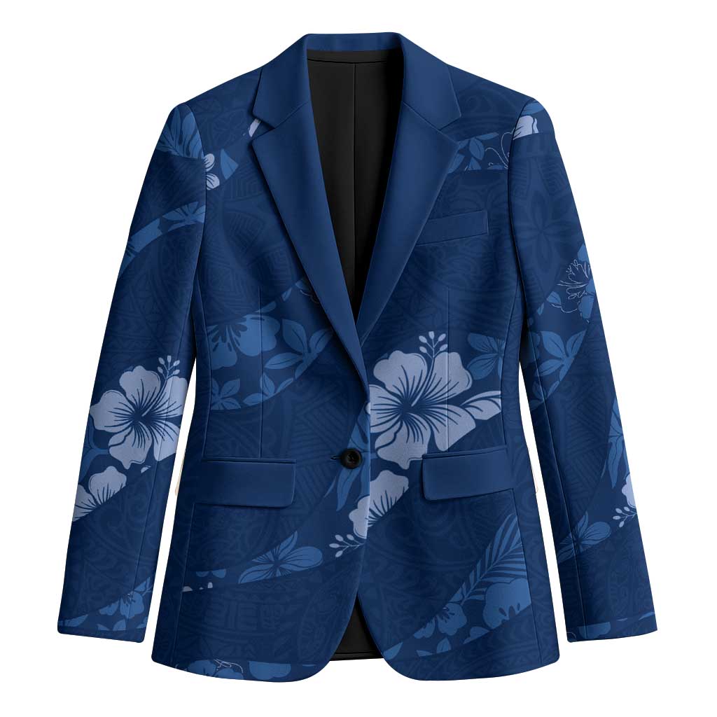Aloha Hawaii Floral Tapa Blazer Patchwork Navy - Polynesian Pride