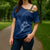 Aloha Hawaii Floral Tapa Cross Shoulder Shirt Patchwork Navy - Polynesian Pride
