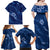 Aloha Hawaii Floral Tapa Family Matching Off Shoulder Maxi Dress and Hawaiian Shirt Patchwork Navy - Polynesian Pride