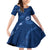 Aloha Hawaii Floral Tapa Family Matching Off Shoulder Short Dress and Hawaiian Shirt Patchwork Navy - Polynesian Pride