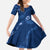 Aloha Hawaii Floral Tapa Family Matching Short Sleeve Bodycon Dress and Hawaiian Shirt Patchwork Navy - Polynesian Pride