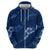 Aloha Hawaii Floral Tapa Hoodie Patchwork Navy - Polynesian Pride