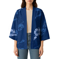 Aloha Hawaii Floral Tapa Kimono Patchwork Navy - Polynesian Pride
