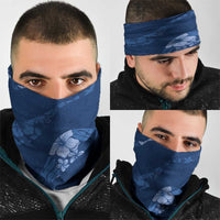 Aloha Hawaii Floral Tapa Neck Gaiter Patchwork Navy LT7 - Polynesian Pride