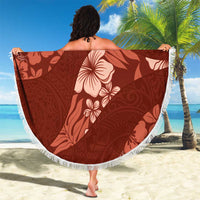 Aloha Hawaii Floral Tapa Beach Blanket Patchwork Crimson - Polynesian Pride