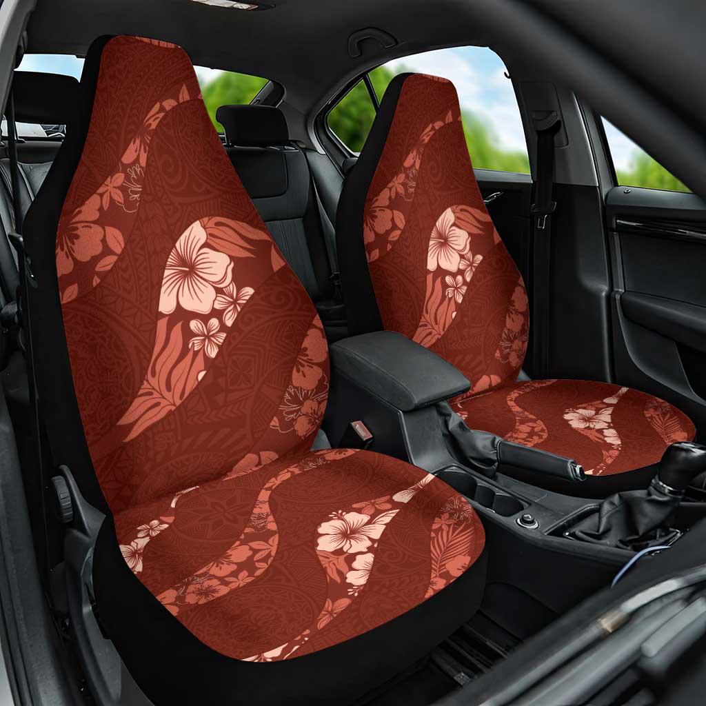 Aloha Hawaii Floral Tapa Car Seat Cover Patchwork Crimson - Polynesian Pride