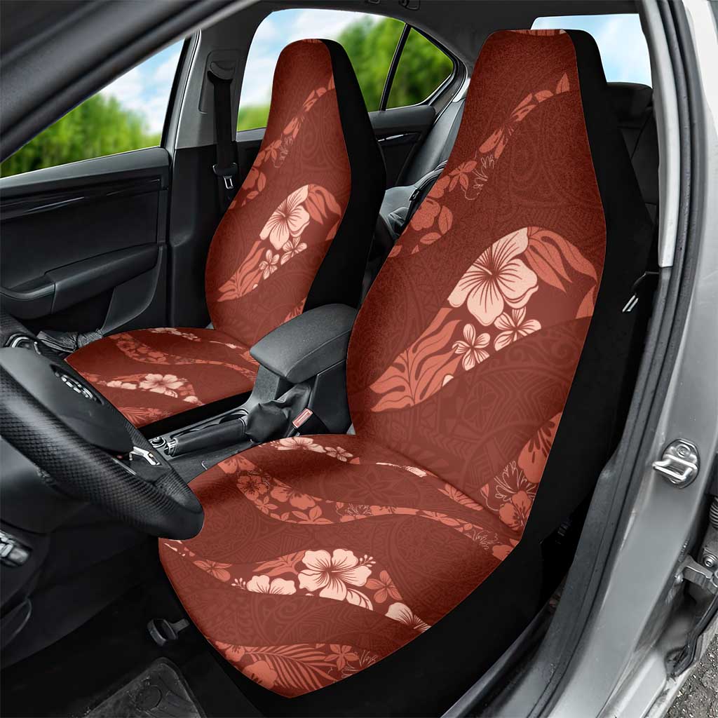 Aloha Hawaii Floral Tapa Car Seat Cover Patchwork Crimson - Polynesian Pride
