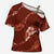 Aloha Hawaii Floral Tapa Cross Shoulder Shirt Patchwork Crimson - Polynesian Pride