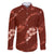 Aloha Hawaii Floral Tapa Family Matching Short Sleeve Bodycon Dress and Hawaiian Shirt Patchwork Crimson - Polynesian Pride