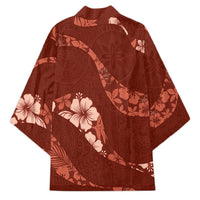 Aloha Hawaii Floral Tapa Kimono Patchwork Crimson - Polynesian Pride