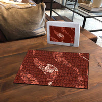 Aloha Hawaii Floral Tapa Puzzle Patchwork Crimson LT7 - Polynesian Pride