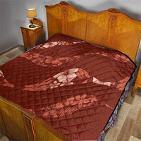 Aloha Hawaii Floral Tapa Quilt Patchwork Crimson LT7 - Polynesian Pride