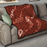 Aloha Hawaii Floral Tapa Quilt Patchwork Crimson LT7 - Polynesian Pride