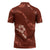 Aloha Hawaii Floral Tapa Zipper Polo Shirt Patchwork Crimson - Polynesian Pride
