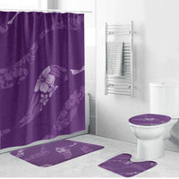 Aloha Hawaii Floral Tapa Bathroom Set Patchwork Violet - Polynesian Pride