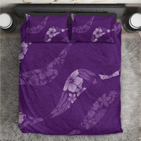 Aloha Hawaii Floral Tapa Bedding Set Patchwork Violet - Polynesian Pride