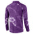 Aloha Hawaii Floral Tapa Button Sweatshirt Patchwork Violet - Polynesian Pride