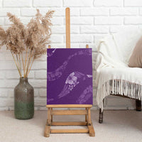Aloha Hawaii Floral Tapa Canvas Wall Art Patchwork Violet LT7 - Polynesian Pride