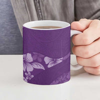 Aloha Hawaii Floral Tapa Ceramic Mug Patchwork Violet LT7 - Polynesian Pride