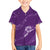 Aloha Hawaii Floral Tapa Family Matching Long Sleeve Bodycon Dress and Hawaiian Shirt Patchwork Violet - Polynesian Pride