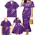 Aloha Hawaii Floral Tapa Family Matching Mermaid Dress and Hawaiian Shirt Patchwork Violet - Polynesian Pride