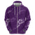 Aloha Hawaii Floral Tapa Hoodie Patchwork Violet - Polynesian Pride
