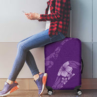 Aloha Hawaii Floral Tapa Luggage Cover Patchwork Violet - Polynesian Pride