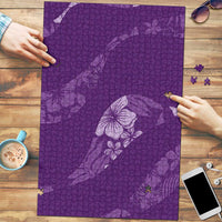 Aloha Hawaii Floral Tapa Puzzle Patchwork Violet LT7 Violet - Polynesian Pride