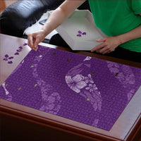 Aloha Hawaii Floral Tapa Puzzle Patchwork Violet LT7 - Polynesian Pride