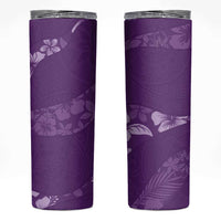 Aloha Hawaii Floral Tapa Skinny Tumbler Patchwork Violet - Polynesian Pride