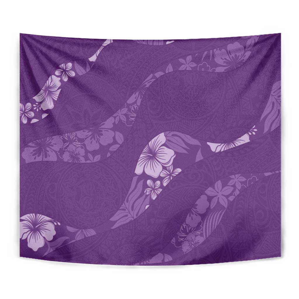 Aloha Hawaii Floral Tapa Tapestry Patchwork Violet LT7 - Polynesian Pride