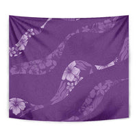 Aloha Hawaii Floral Tapa Tapestry Patchwork Violet LT7 - Polynesian Pride
