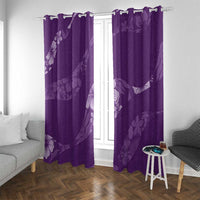 Aloha Hawaii Floral Tapa Window Curtain Patchwork Violet - Polynesian Pride