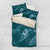 Aloha Hawaii Floral Tapa Bedding Set Patchwork Teal - Polynesian Pride