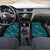 Aloha Hawaii Floral Tapa Car Mats Patchwork Teal - Polynesian Pride
