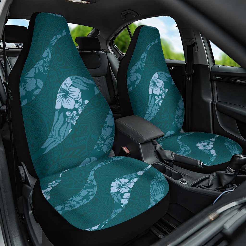 Aloha Hawaii Floral Tapa Car Seat Cover Patchwork Teal - Polynesian Pride