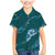 Aloha Hawaii Floral Tapa Family Matching Mermaid Dress and Hawaiian Shirt Patchwork Teal - Polynesian Pride