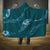 Aloha Hawaii Floral Tapa Hooded Blanket Patchwork Teal - Polynesian Pride