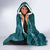 Aloha Hawaii Floral Tapa Hooded Blanket Patchwork Teal - Polynesian Pride