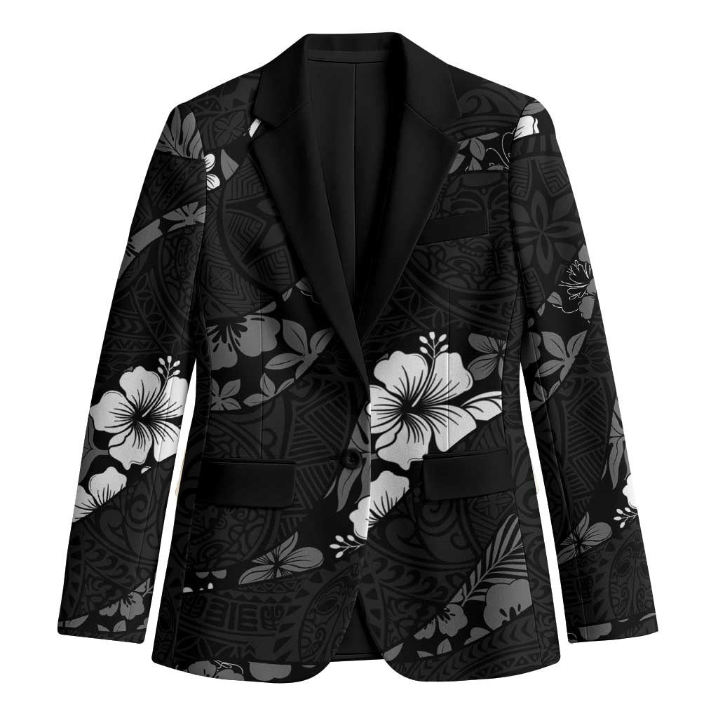 Aloha Hawaii Floral Tapa Blazer Patchwork Charcoal - Polynesian Pride