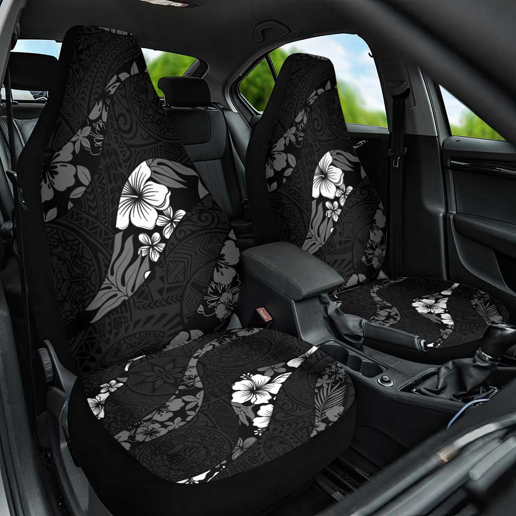 Aloha Hawaii Floral Tapa Car Seat Cover Patchwork Charcoal - Polynesian Pride