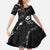 Aloha Hawaii Floral Tapa Family Matching Long Sleeve Bodycon Dress and Hawaiian Shirt Patchwork Charcoal - Polynesian Pride
