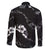 Aloha Hawaii Floral Tapa Family Matching Short Sleeve Bodycon Dress and Hawaiian Shirt Patchwork Charcoal - Polynesian Pride