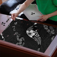 Aloha Hawaii Floral Tapa Puzzle Patchwork Charcoal LT7 - Polynesian Pride
