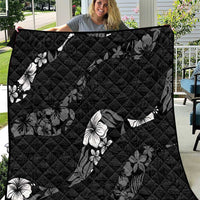 Aloha Hawaii Floral Tapa Quilt Patchwork Charcoal LT7 Charcoal - Polynesian Pride