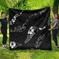 Aloha Hawaii Floral Tapa Quilt Patchwork Charcoal LT7 - Polynesian Pride